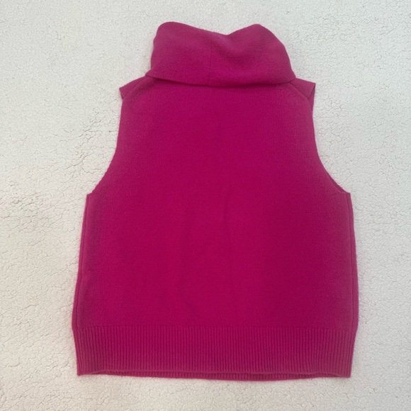 Aritzia Luxe 100% Cashmere Tanning Hot Pink Sleeveless Top Vest Size Small - Picture 9 of 9